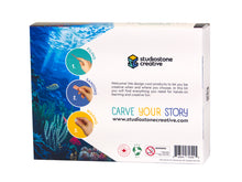 Load image into Gallery viewer, Turtle &amp; Orca Double Soapstone Carving Kit by Studiostone Creative
