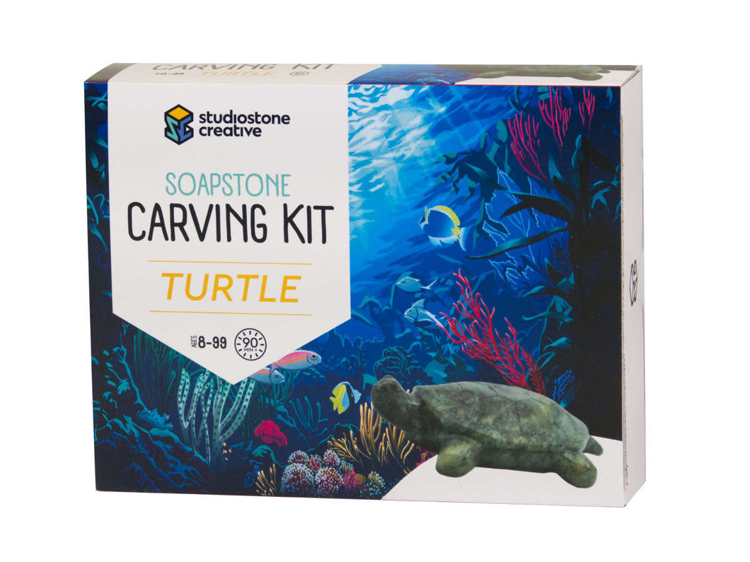Turtle Soapstone Carving Kit by Studiostone Creative