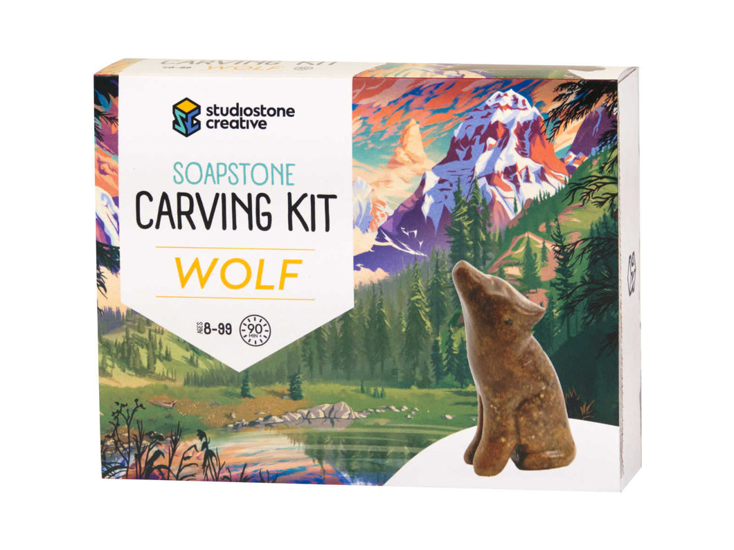 Wolf Soapstone Carving Kit by Studiostone Creative