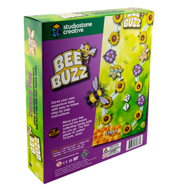 Bee Buzz Game - Carve your own soapstone pieces