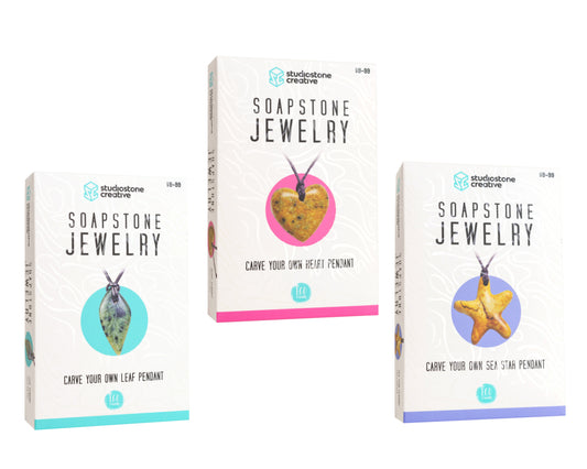 Jewelry Pendant Bundle, featuring Sea Star, Leaf, & Heart designs in three captivating kits by Studiostone Creative