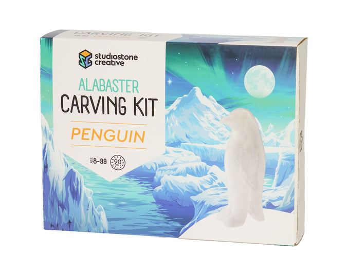 Penguin Alabaster Carving Kit by Studiostone Creative