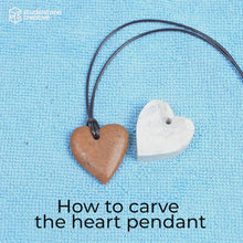 Load and play video in Gallery viewer, Heart Pendant Soapstone Carving Kit by Studiostone Creative

